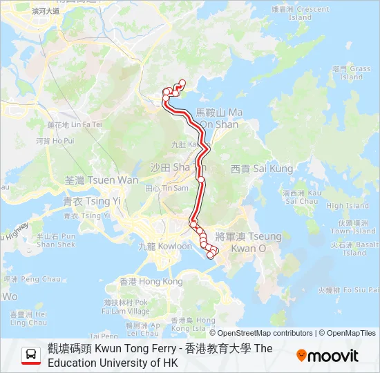 74F Bus Line Map