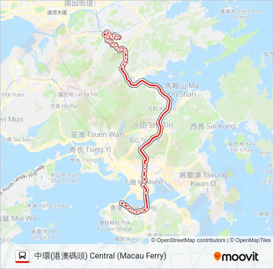 N373 Bus Line Map