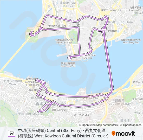 H2K Bus Line Map