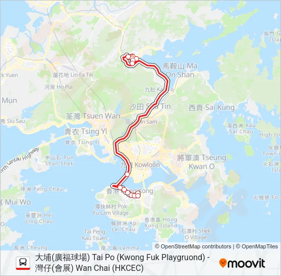 907B Bus Line Map