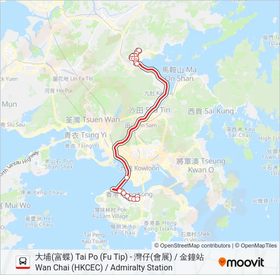 907C Bus Line Map