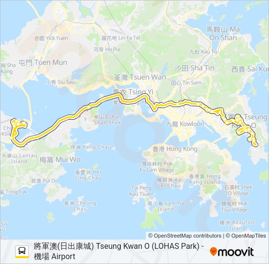 巴士A28的線路圖