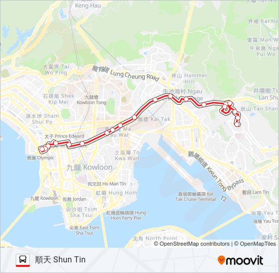 27X bus Line Map