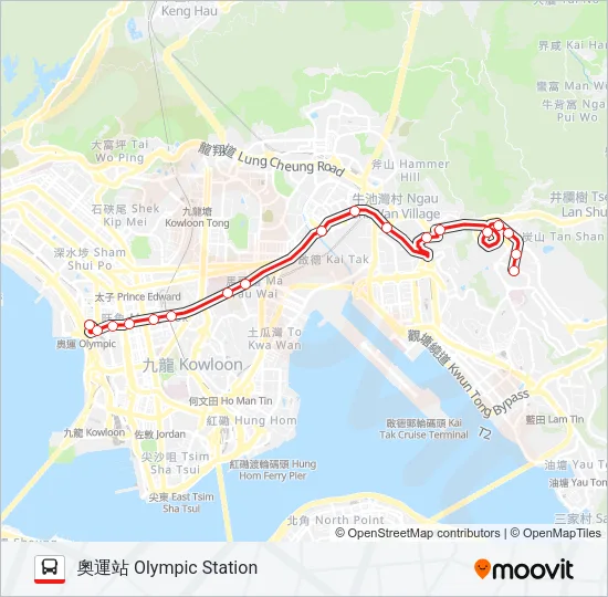27X Bus Line Map