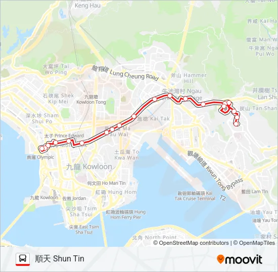 27X Bus Line Map