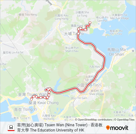 73F Bus Line Map