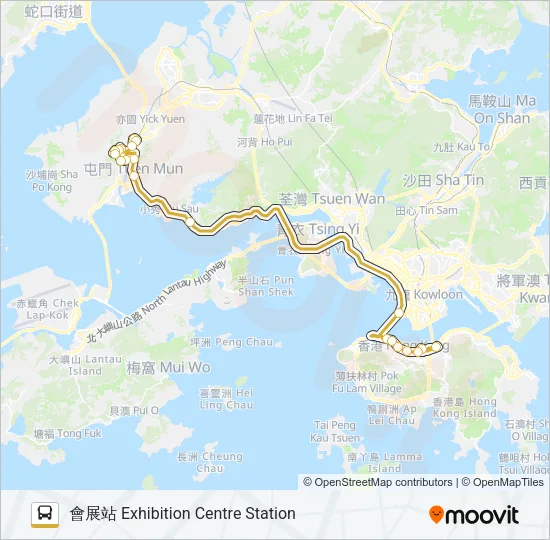 P960 Bus Line Map