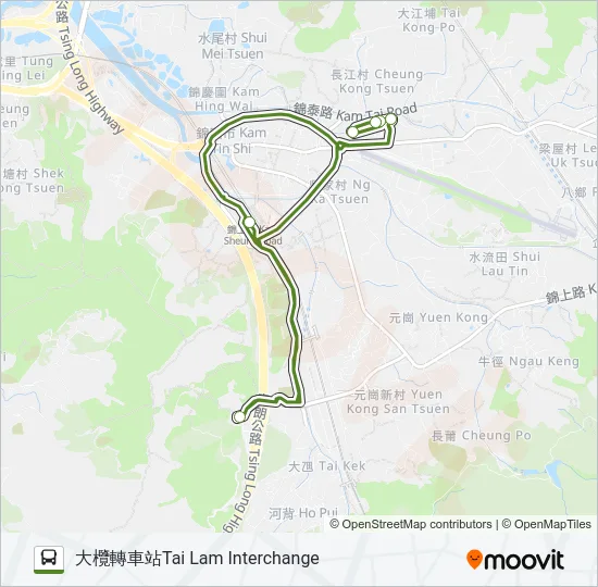 NR968 Bus Line Map