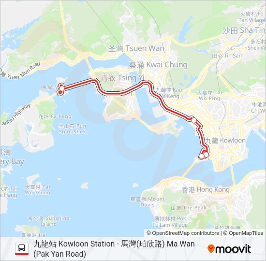 巴士230R的線路圖