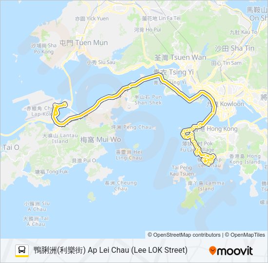 巴士NA10的線路圖
