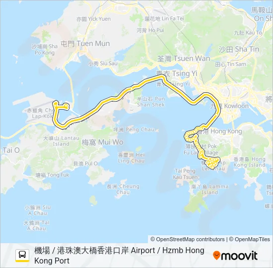NA10 Bus Line Map
