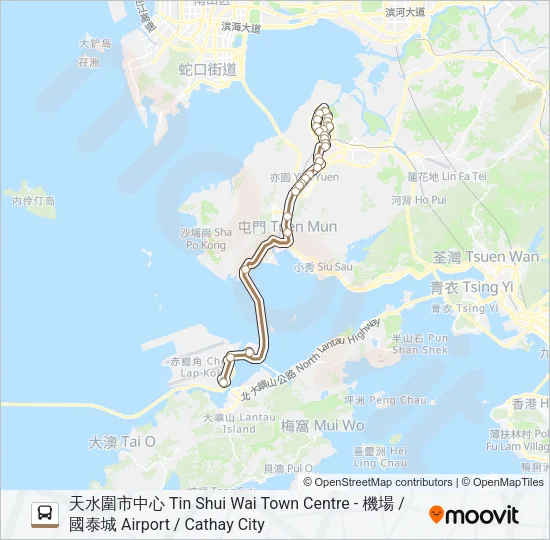 NA37 Bus Line Map