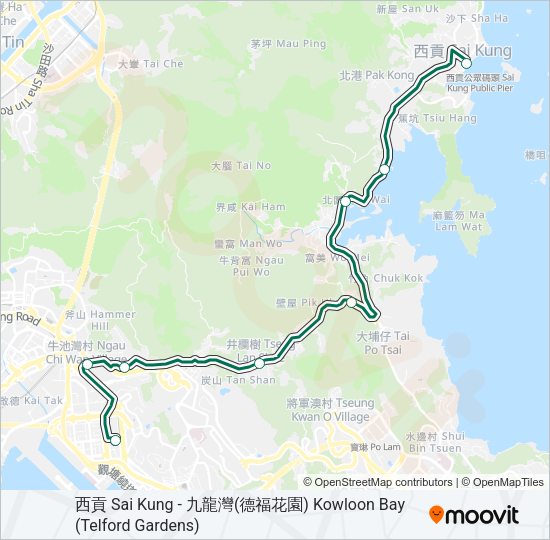 巴士1的線路圖