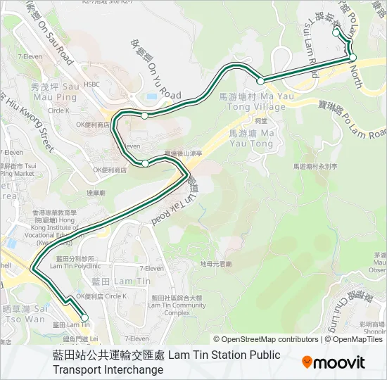17 Bus Line Map