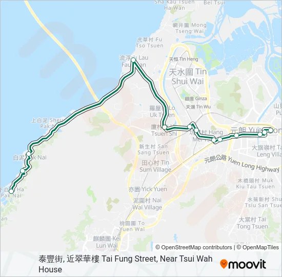 巴士33的線路圖
