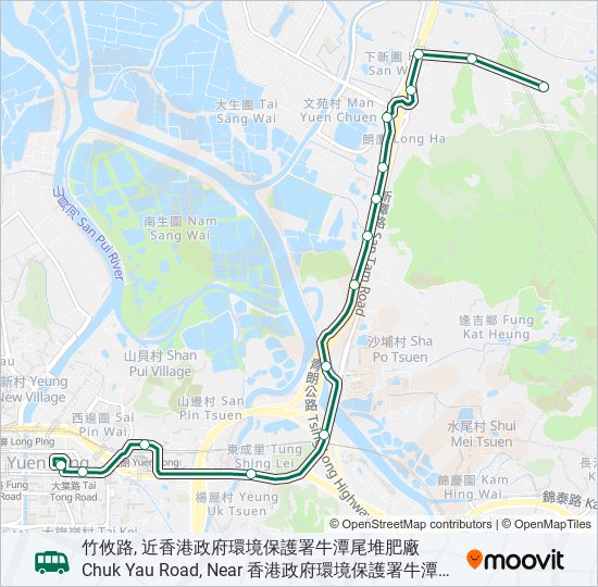 38 bus Line Map