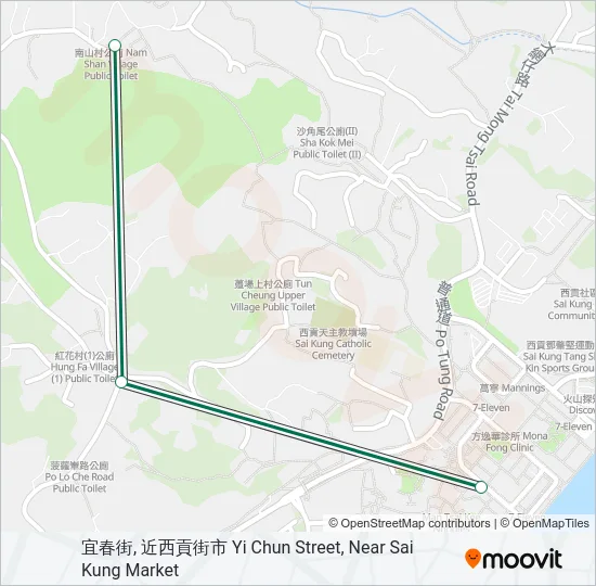 3A Bus Line Map