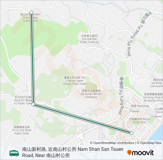 3A bus Line Map