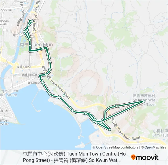 43 Bus Line Map