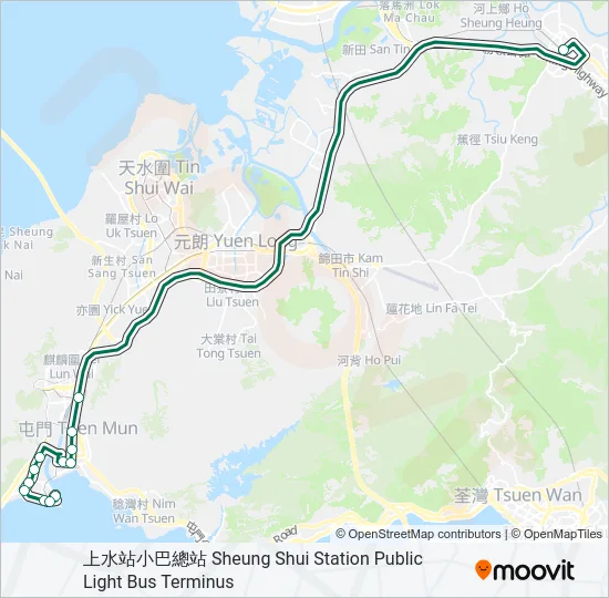 44 Bus Line Map