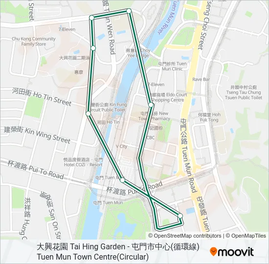45 Bus Line Map