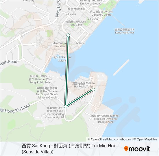 巴士4A的線路圖