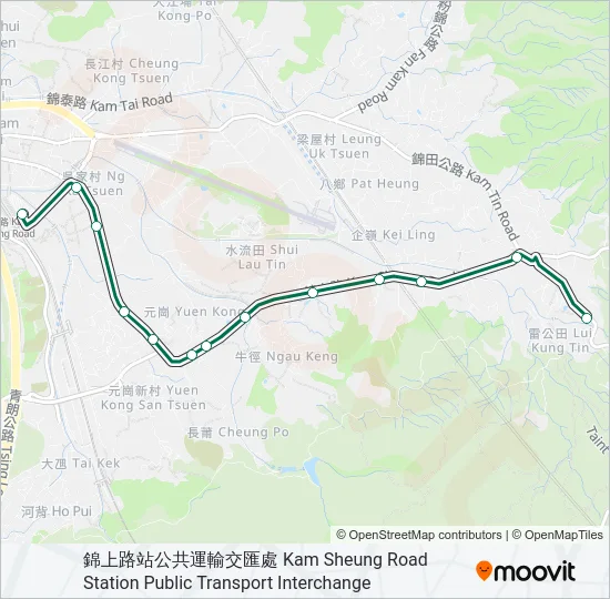 72 Bus Line Map