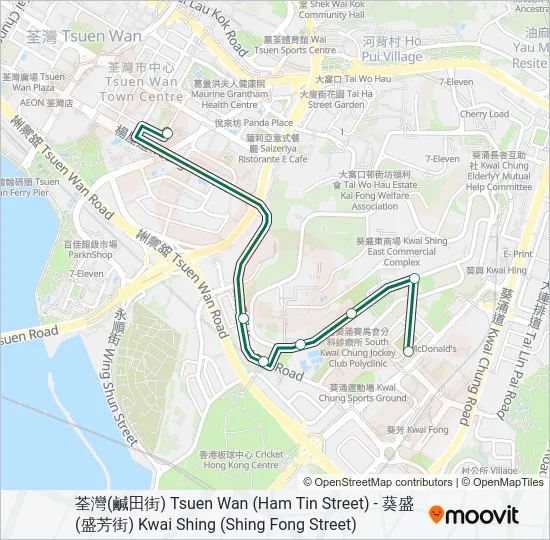 87 Bus Line Map