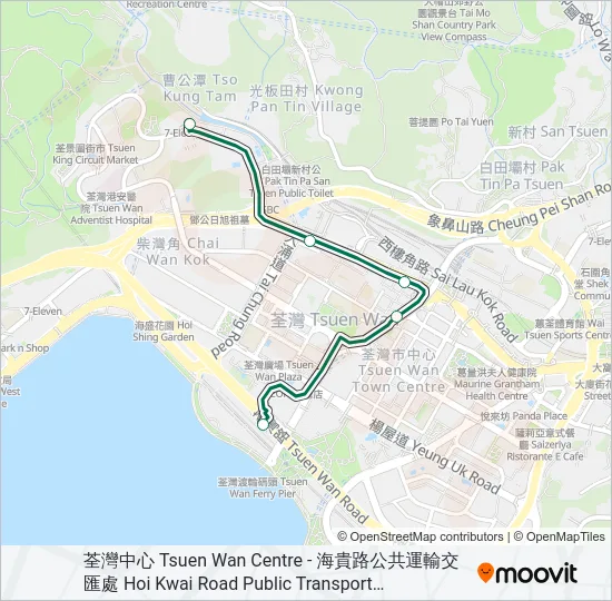 巴士95的線路圖