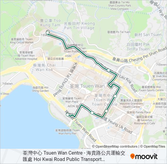 巴士95的線路圖