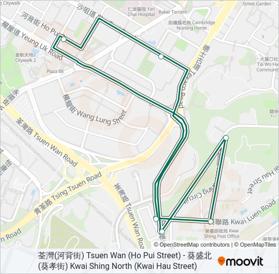 巴士98的線路圖