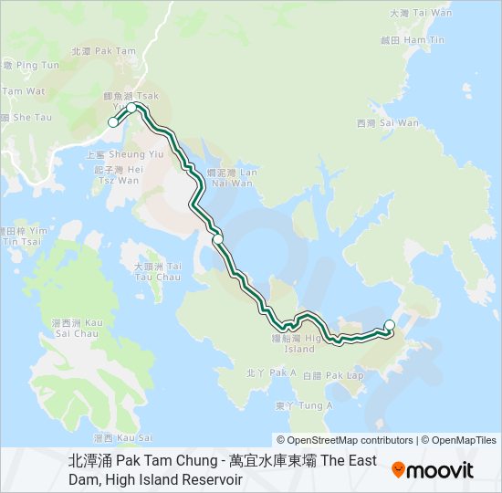 巴士9A的線路圖