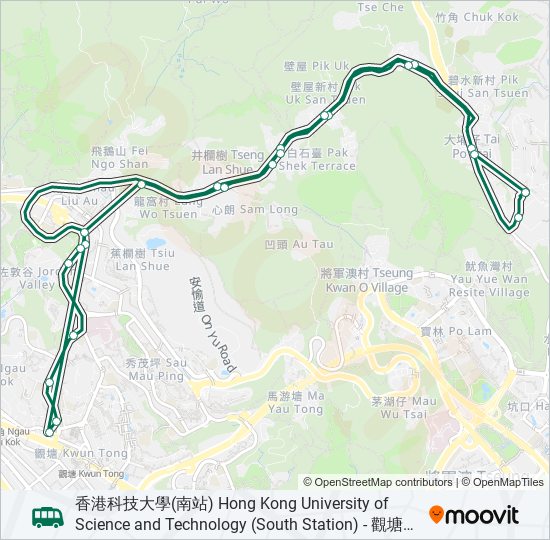 104 bus Line Map