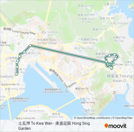 巴士105的線路圖