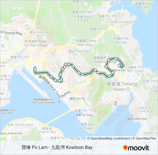 巴士106的線路圖