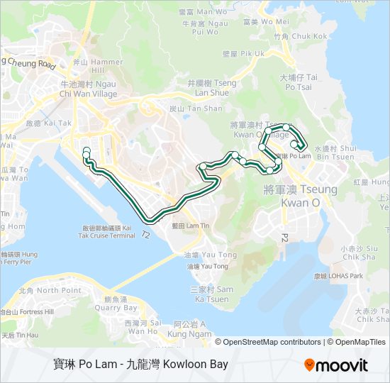 巴士106的線路圖