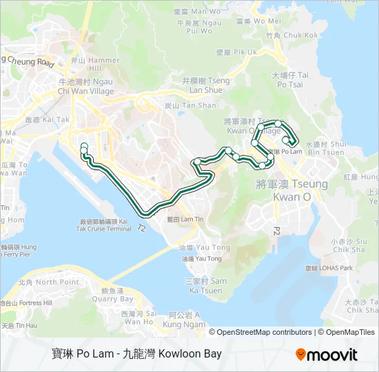巴士106的線路圖
