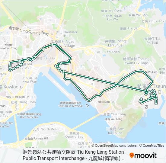 110 Bus Line Map
