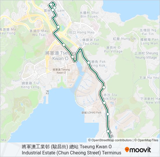 巴士115的線路圖