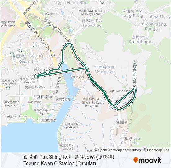 巴士116的線路圖