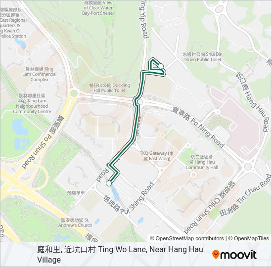 巴士11A的線路圖