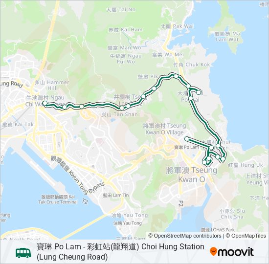 11S bus Line Map