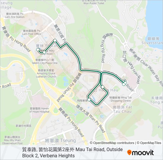 巴士15A的線路圖