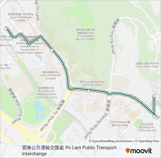 巴士15A的線路圖