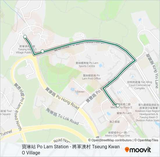 17A Bus Line Map