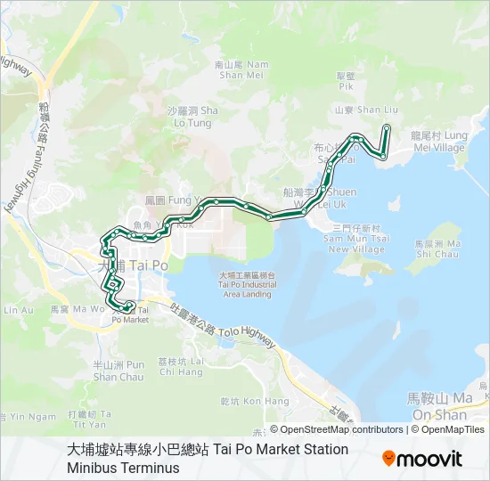 20E Bus Line Map