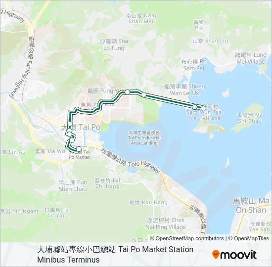 20K Bus Line Map