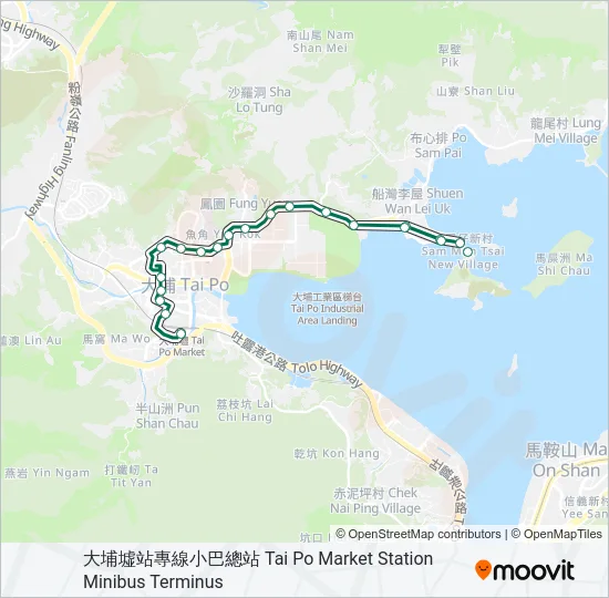 20K Bus Line Map