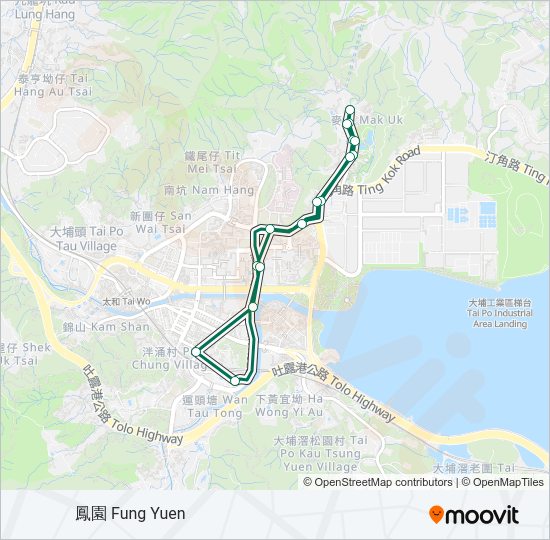 巴士20P的線路圖