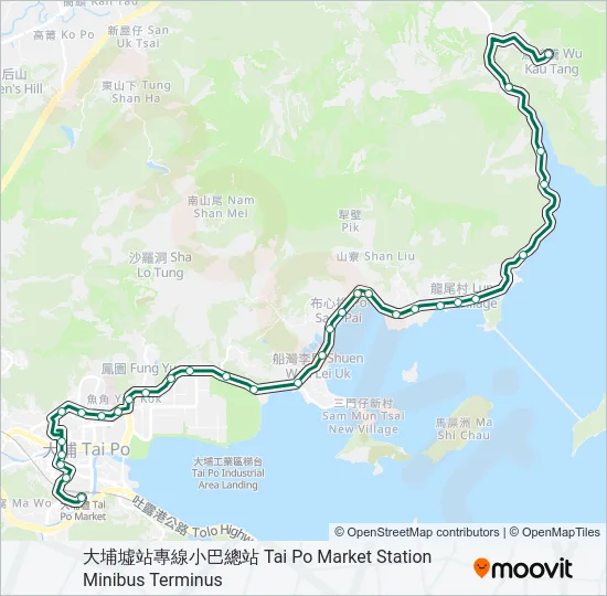 20R Bus Line Map